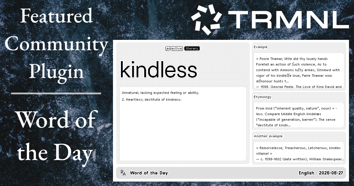 Featured Community Plugin - Word of the Day